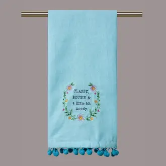 PK Handcraft Embroidered  Linen Cotton Kitchen Towel Classy Bougie