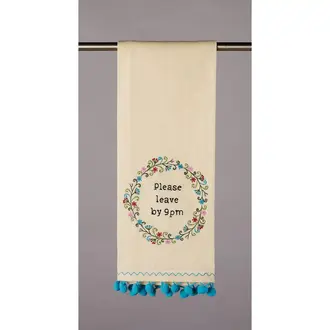 PK Handcraft Embroidered  Linen Cotton Kitchen Towel Leave By 9