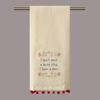 PK Handcraft Embroidered  Linen Cotton Kitchen Towel Mood Ring