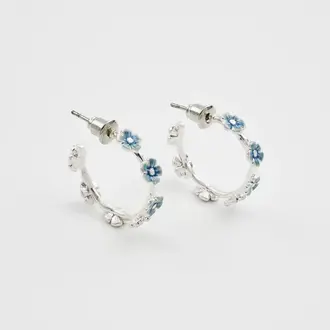 Fable England Fable Forget Me Not Silver Hoops