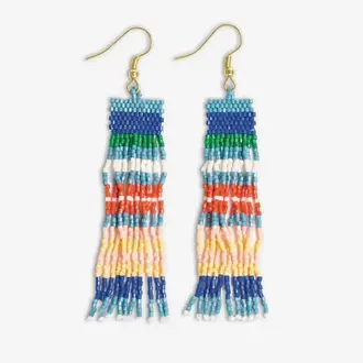 Ink + Alloy Ink + Alloy Billie Mixed Stripes Beaded Earrings St Tropez