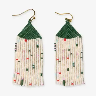 Ink + Alloy Ink + Alloy Agnes Faire Isle Confetti Beaded Earrings Green
