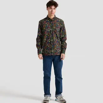 Poplin & Co. Poplin & Co Long Sleeve Shirt Snakes and Flowers