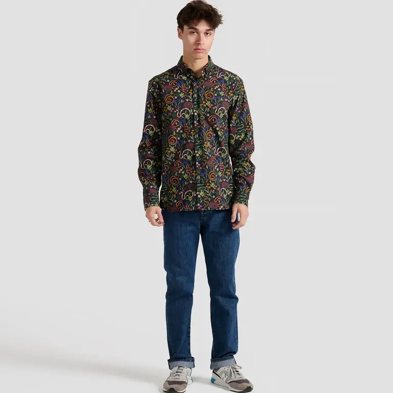 Poplin & Co. Poplin & Co Long Sleeve Shirt Snakes and Flowers
