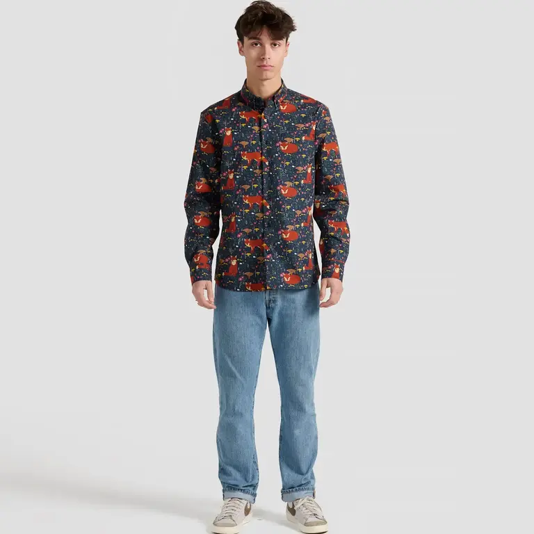 Poplin & Co. Poplin & Co Long Sleeve Shirt Forest Fox
