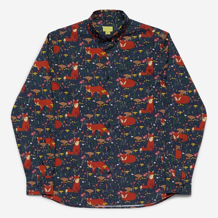 Poplin & Co. Poplin & Co Long Sleeve Shirt Forest Fox