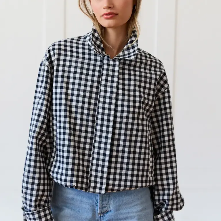 Raison Raison Gingham Cotton Cinch Jacket