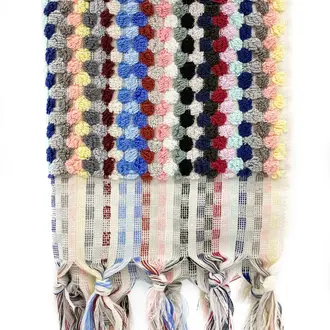 Kalkedon Kalkedon Turkish Cotton Pom Pom Hand Towel Rainbow