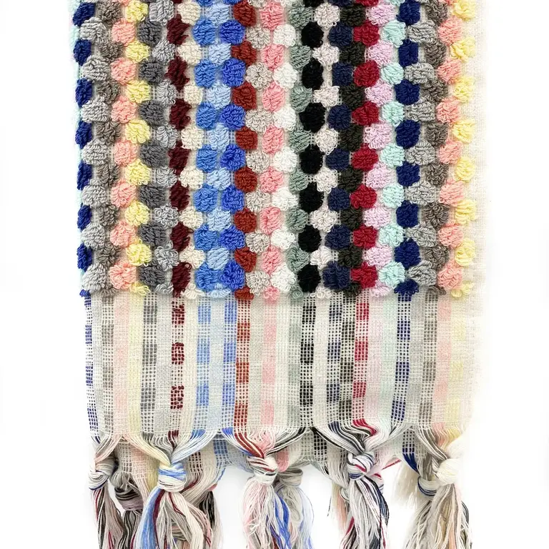 Kalkedon Kalkedon Turkish Cotton Pom Pom Hand Towel Rainbow