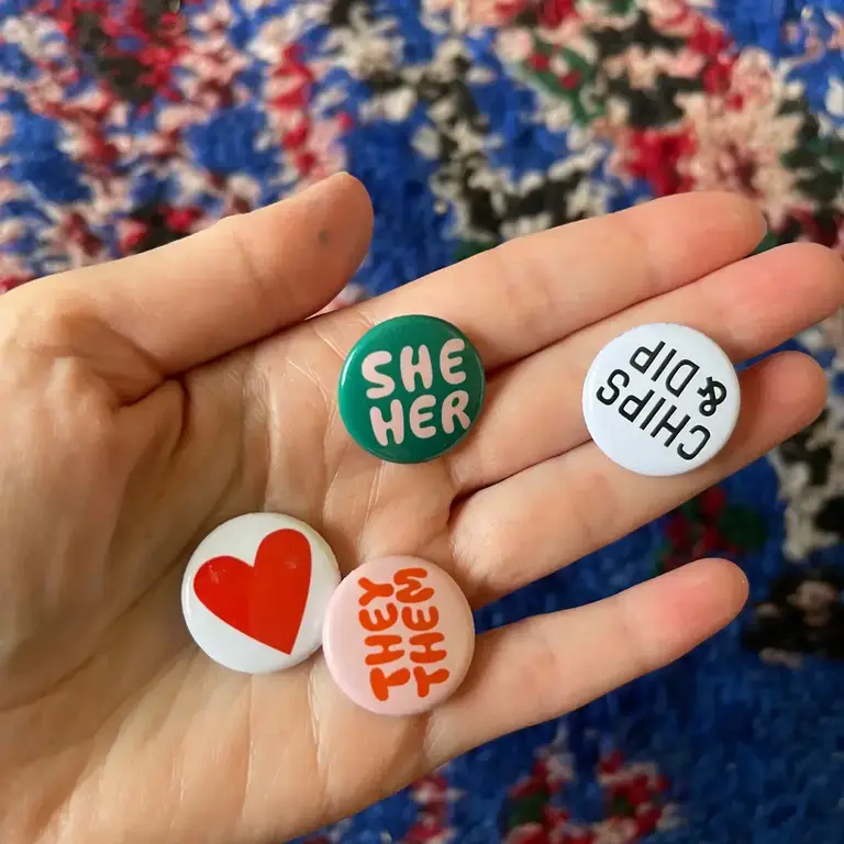 Banquet Workshop Banquet Workshop They/Them Button 1"