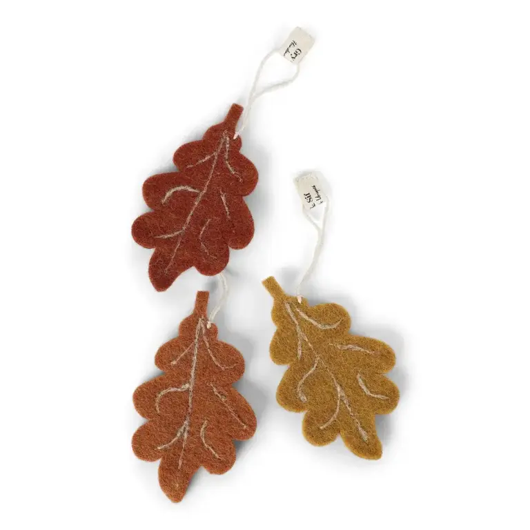 EGS EGS Fair Trade Ornaments Oak Leaves S/3