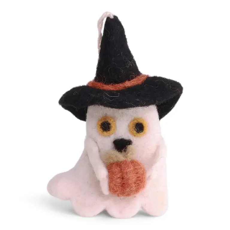 EGS EGS Fair Trade Ornament Ghost w Pumpkin