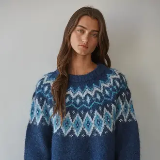 Together Together Fair Isle Pullover Navy
