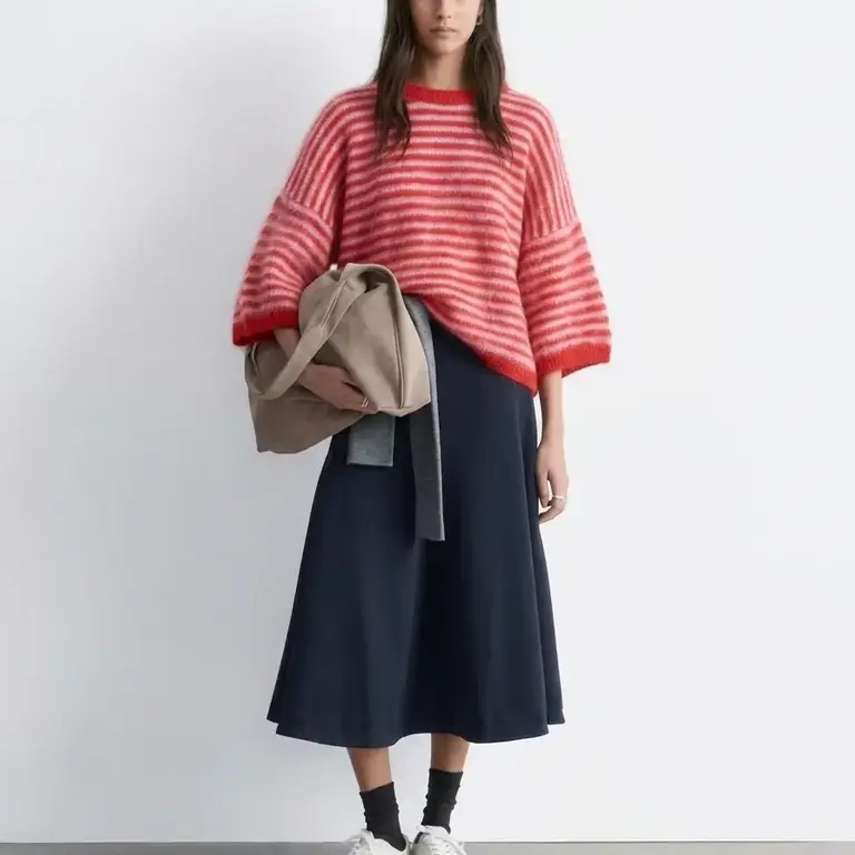 Tamba Tamba Floofy Striped Oversize Pullover O/S