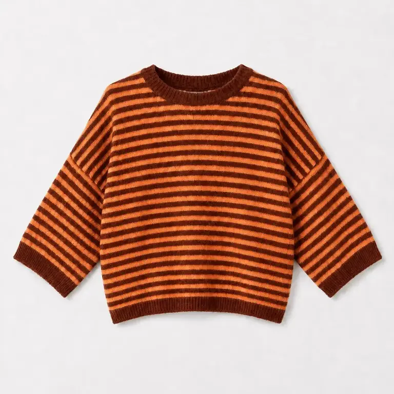 Tamba Tamba Floofy Striped Oversize Pullover O/S