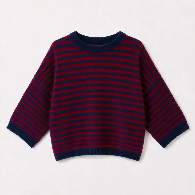 Tamba Tamba Floofy Striped Oversize Pullover O/S