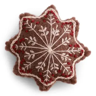 EGS EGS Fair Trade Felt Gingerbread Star w Embroidery