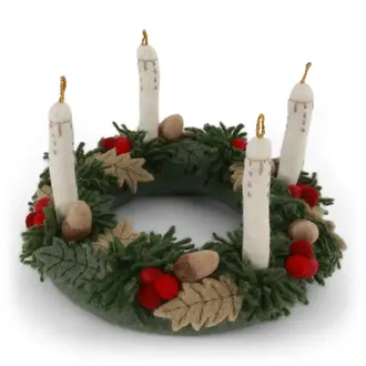 EGS EGS Fair Trade Advent Wreath w Candles 20cm