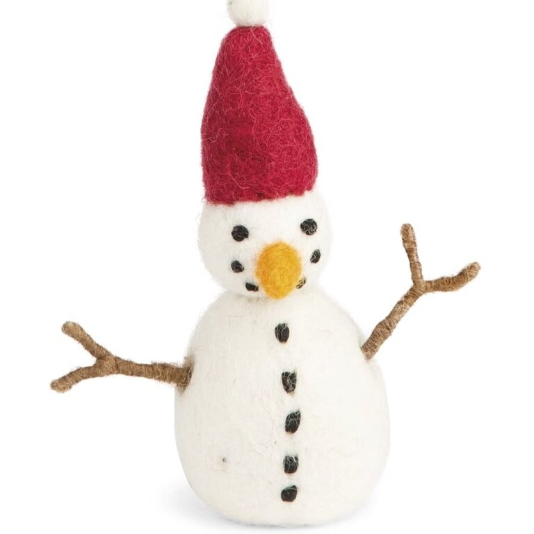 EGS EGS Fair Trade Snowman w Red Hat 11cm