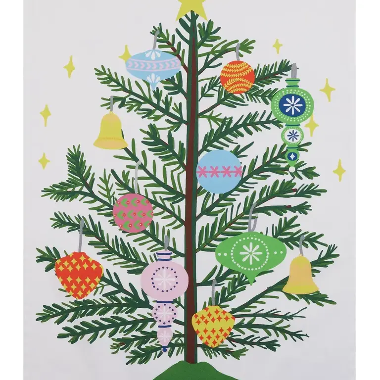 PK Handcraft Vintage Christmas Tree Cotton Kitchen Towel