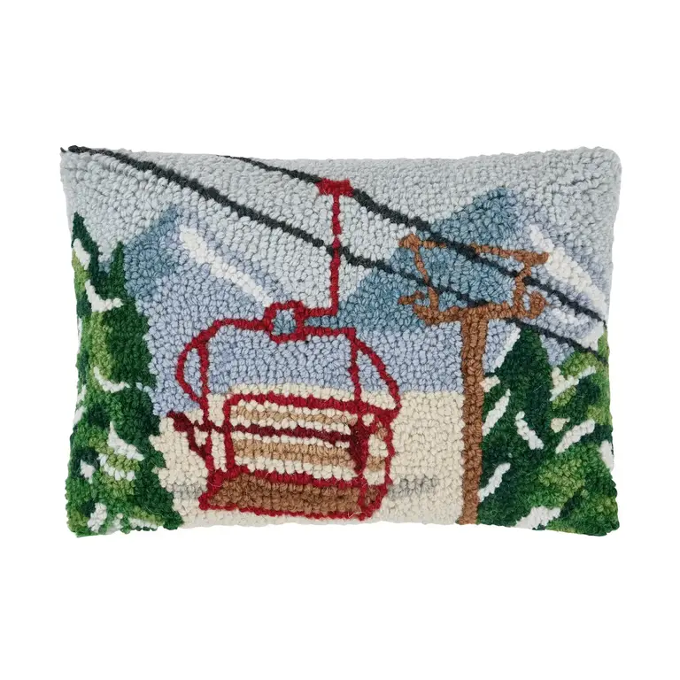 PK Handcraft Hooked Wool Vintage Gondala Cushion (w. insert) 12x8"