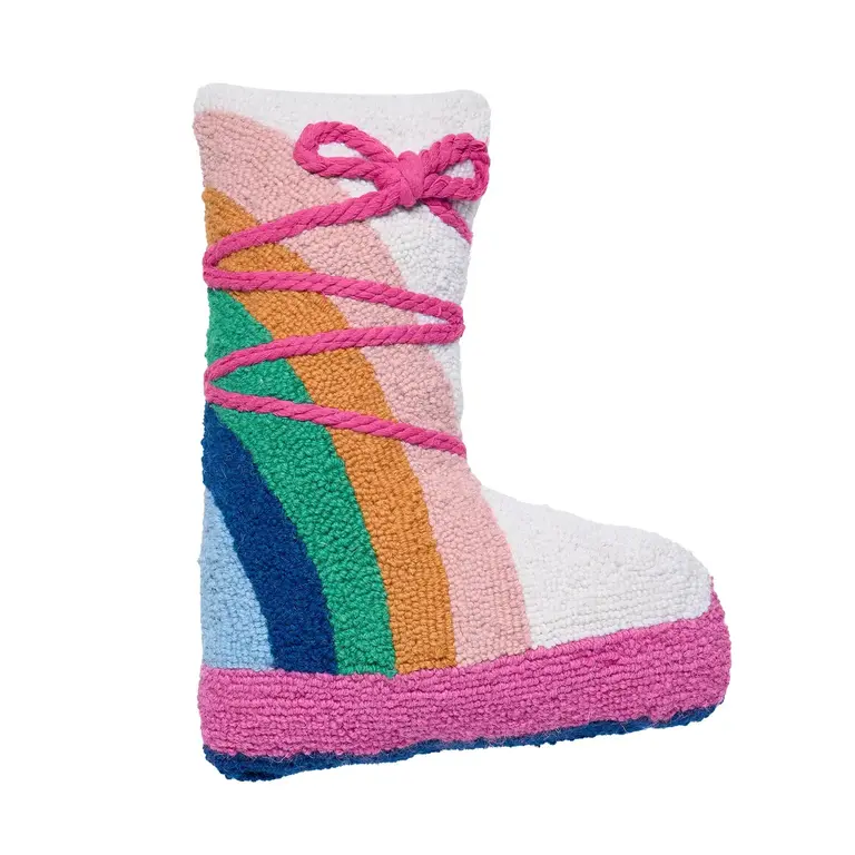 PK Handcraft Hooked Wool Ski Boot Cushion 12x16"