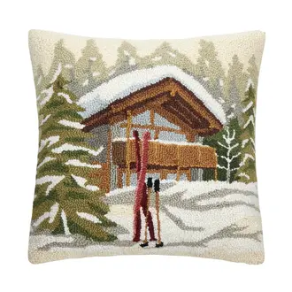 PK Handcraft Hooked Wool Chalet Cushion  (w. Insert) 18"