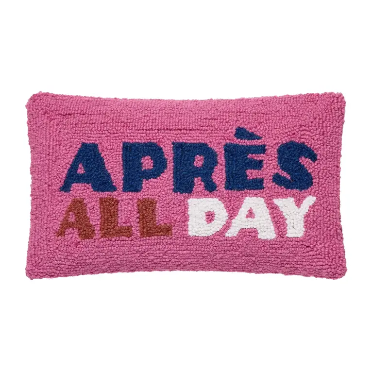 PK Handcraft Hooked Wool Après All Day Cushion (w. Insert) 16x9"