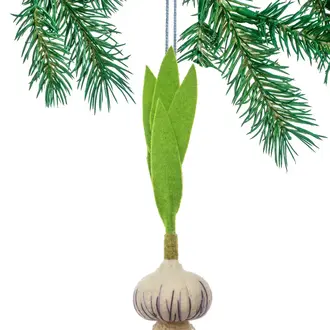 SRB Garlic Felted Ornament