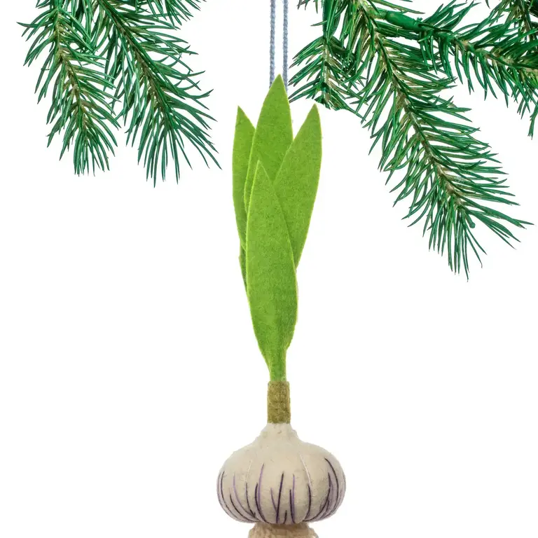 SRB Garlic Felted Ornament