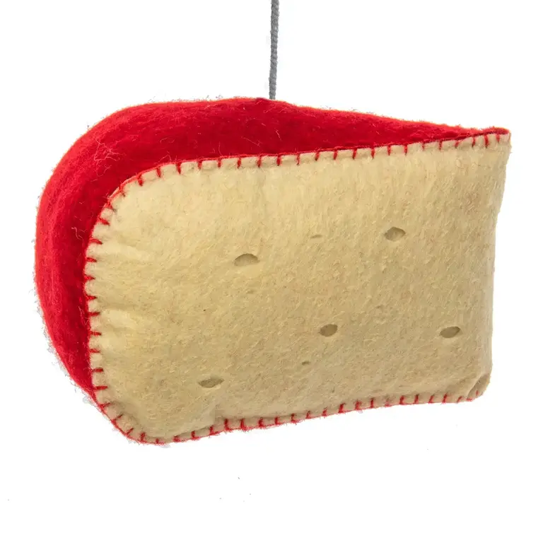 SRB Gouda Wedge Felted Ornament