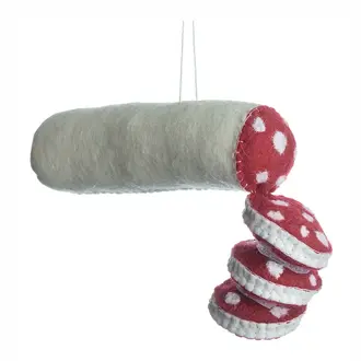 SRB Salami Felted Ornament