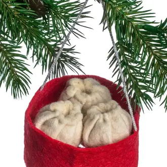 SRB Dim Sum Felted Ornament