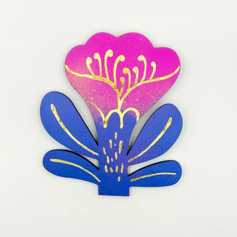 Tiffriff Tiffriff Folk Art Wall Hanging Gradient Bloom Violet Dream