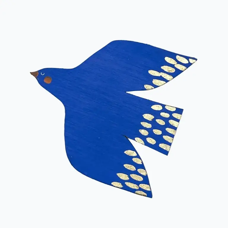 Tiffriff Tiffriff Folk Art Wall Hanging Blue Bird #5
