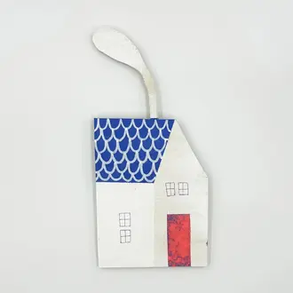 Tiffriff Tiffriff Folk Art Wall Hanging House #1