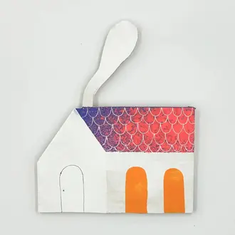 Tiffriff Tiffriff Folk Art Wall Hanging House #2