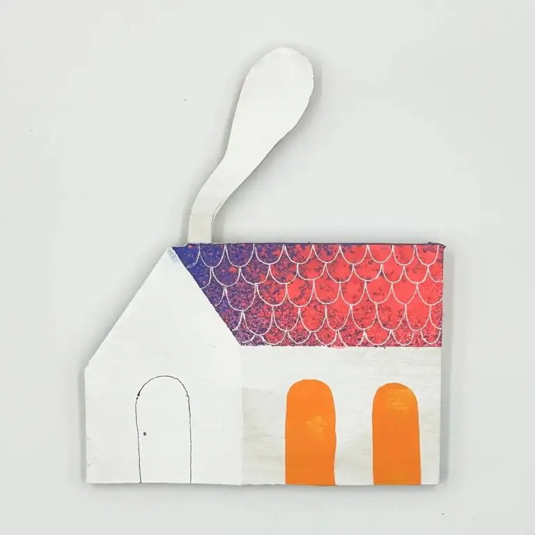 Tiffriff Tiffriff Folk Art Wall Hanging House #2