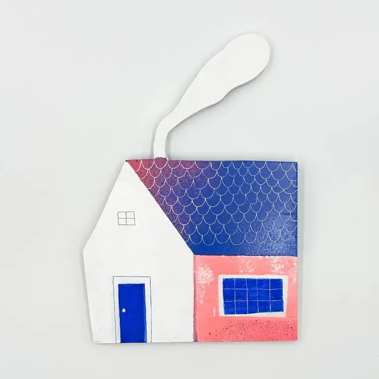 Tiffriff Tiffriff Folk Art Wall Hanging House #3