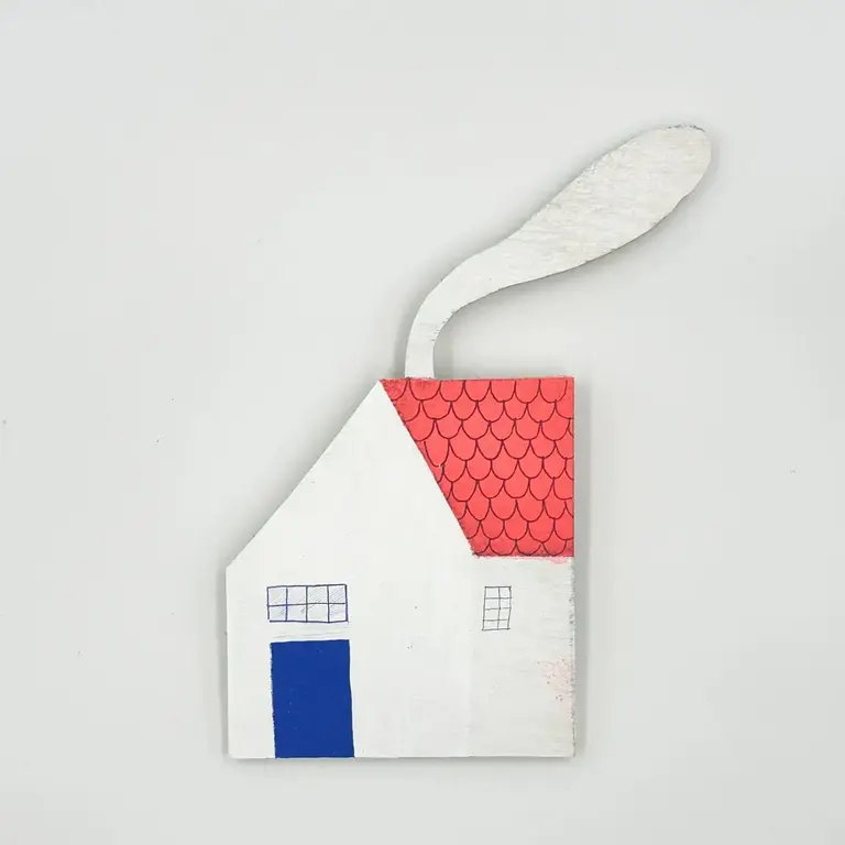 Tiffriff Tiffriff Folk Art Wall Hanging House #6