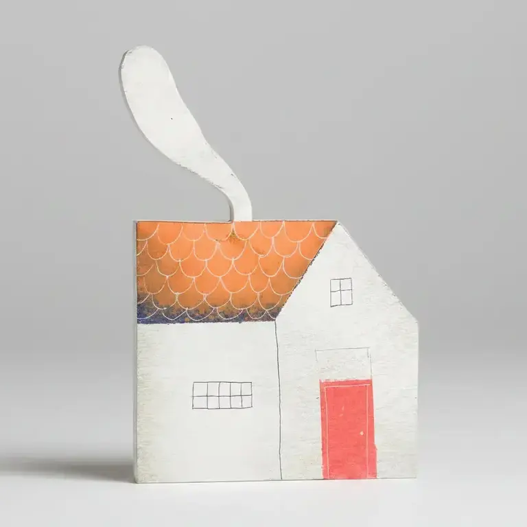Tiffriff Tiffriff Folk Art Wall Hanging House #8