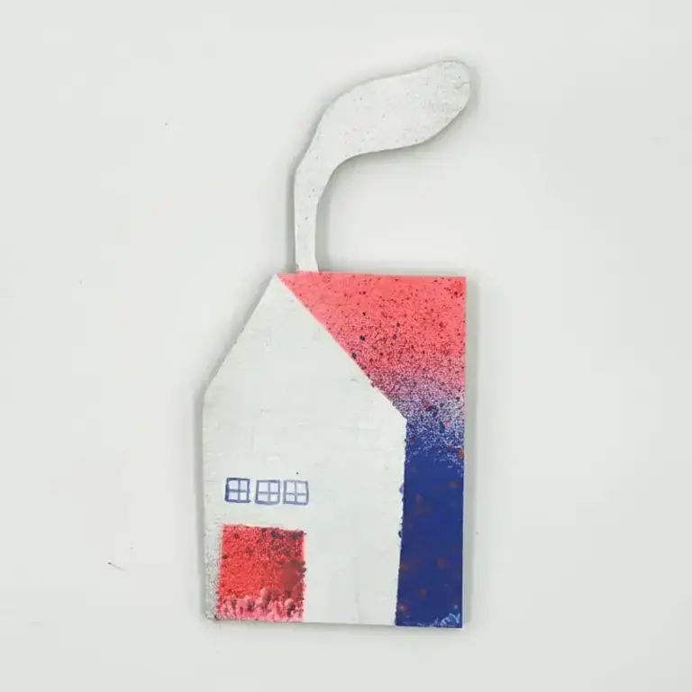 Tiffriff Tiffriff Folk Art Wall Hanging House #10