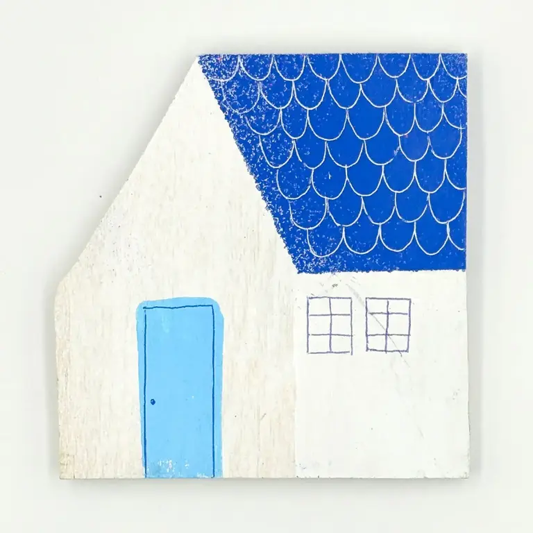 Tiffriff Tiffriff Folk Art Wall Hanging House #4