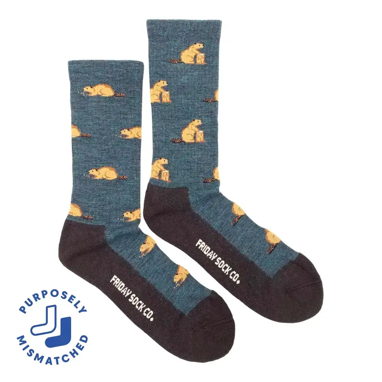 Friday Sock Co Friday Sock Co Men's Merino Socks Beavers