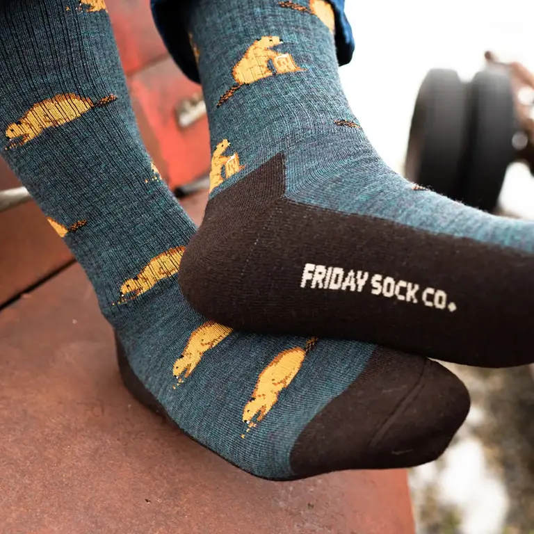 Friday Sock Co Friday Sock Co Men's Merino Socks Beavers