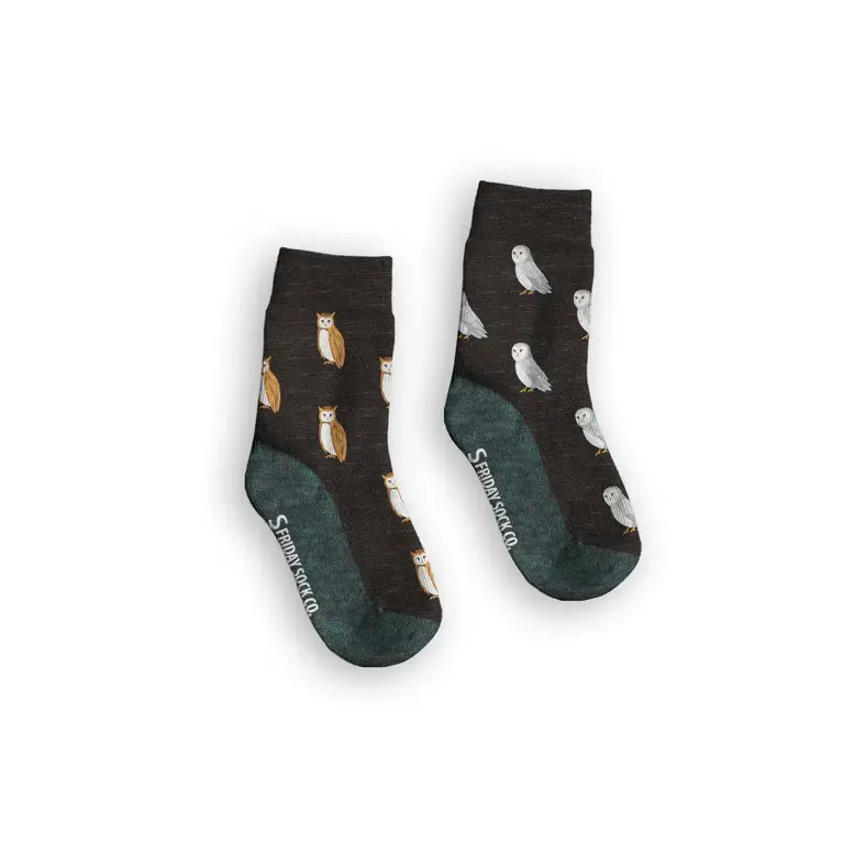 Friday Sock Co Friday Sock Co Kids Merino Owls