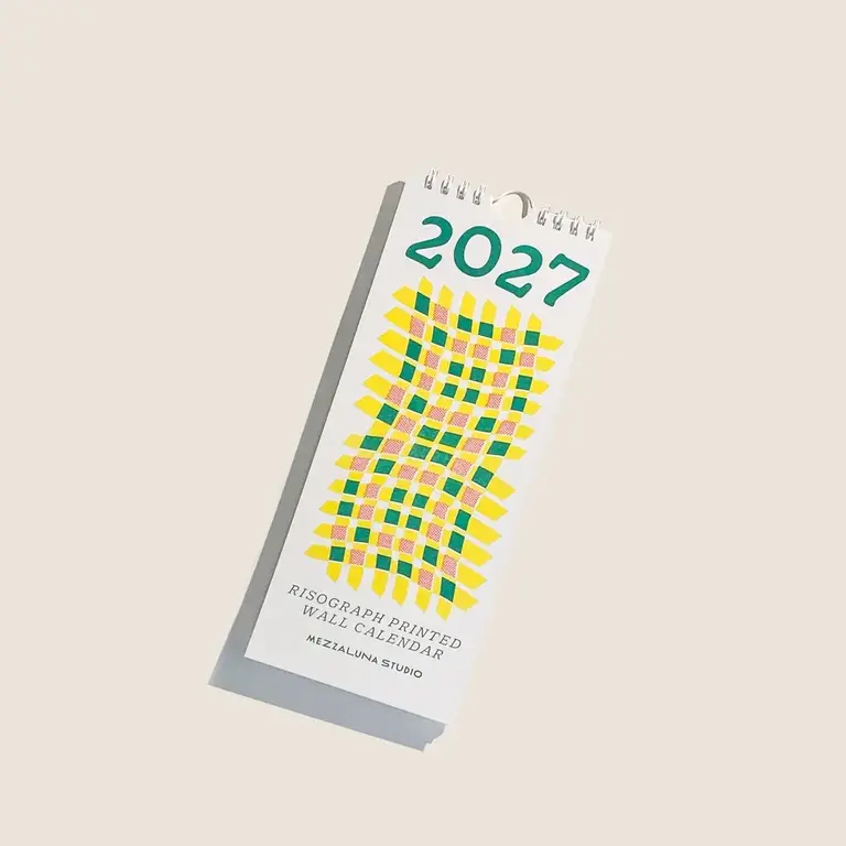 Mezzaluna Mezzaluna Risograph Print 2027 Wall Calendar