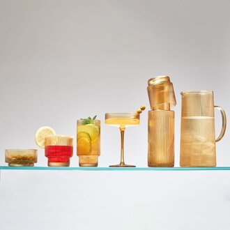 ICM ICM Ribbed Pitcher Amber 1.5 L ICM ICM Ribbed Pitcher Amber 1.5 L