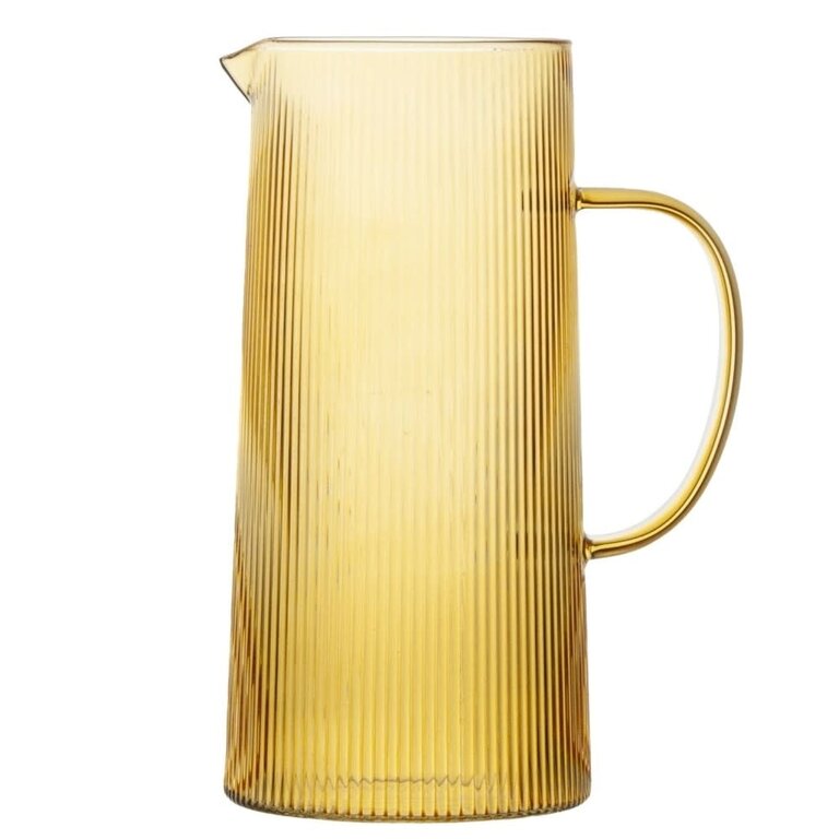 ICM ICM Ribbed Pitcher Amber 1.5 L