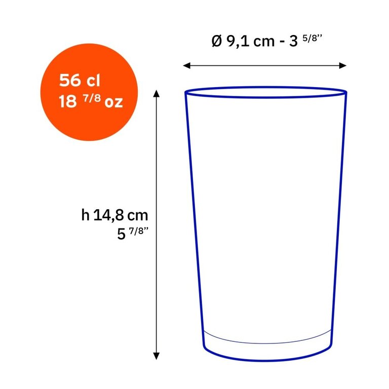 ICM Duralex Open Stock Unie Tumbler 560ml - Clear